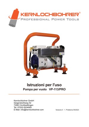 Istruzioni per l'uso per: Pompa per vuoto VP-113/PRO 